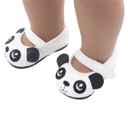 Doll Shoes Clothes Cute Panda Handmade Boots 7cm Shoes For 18 Inch American&43cm Baby New Born Doll Accessories Girl`Toy DIY
