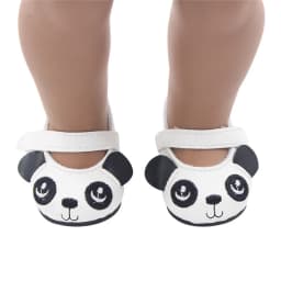 Doll Shoes Clothes Cute Panda Handmade Boots 7cm Shoes For 18 Inch American&43cm Baby New Born Doll Accessories Girl`Toy DIY