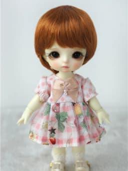 1/12 1/8 OB11 Doll Wigs D28053 3-4inch 4-5inch 5-6inch Enfant Cut Synthetic Mohair BJD Hair Lati Yellow &White Tiny Accessories
