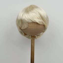 1/12 1/8 OB11 Doll Wigs D28053 3-4inch 4-5inch 5-6inch Enfant Cut Synthetic Mohair BJD Hair Lati Yellow &White Tiny Accessories