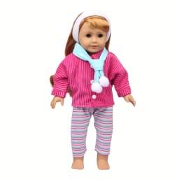Winter American 18 Inch Girl Doll Clothes Jacket + Leggings Doll Clothes For 43cm Baby New Born Doll Clothes Suit Reborn Doll