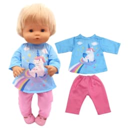 Fit 40cm baby doll clothes red santa claus pajama for 38cm Ropa y su Hermanita baby toys clothes
