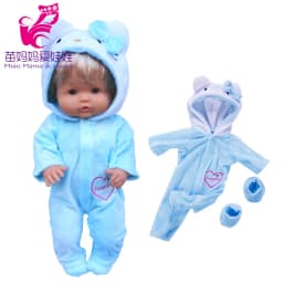 Fit 40cm baby doll clothes red santa claus pajama for 38cm Ropa y su Hermanita baby toys clothes