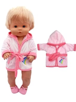 Fit 40cm baby doll clothes red santa claus pajama for 38cm Ropa y su Hermanita baby toys clothes