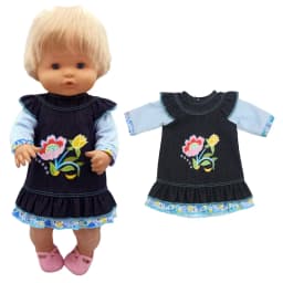 Fit 40cm baby doll clothes red santa claus pajama for 38cm Ropa y su Hermanita baby toys clothes