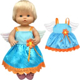 Fit 40cm baby doll clothes red santa claus pajama for 38cm Ropa y su Hermanita baby toys clothes