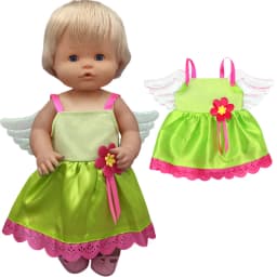 Fit 40cm baby doll clothes red santa claus pajama for 38cm Ropa y su Hermanita baby toys clothes
