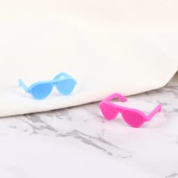 10pcs/pack Dollhouse Accessories Fashion Black Fashionable Doll Glasses For Doll Girls 3.2*3*1.1cm