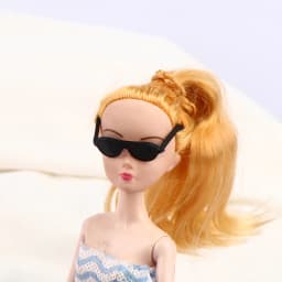 10pcs/pack Dollhouse Accessories Fashion Black Fashionable Doll Glasses For Doll Girls 3.2*3*1.1cm