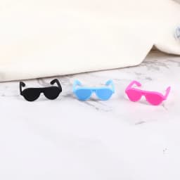 10pcs/pack Dollhouse Accessories Fashion Black Fashionable Doll Glasses For Doll Girls 3.2*3*1.1cm