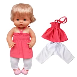 Baby Doll Dress 38 Cm Pink Unicorn Dress Fit for 38cm Doll Nenuco Ropa Y Su Hermanita Dress Wear