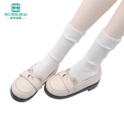 BJD Doll Leather Shoes 43-60cm 1/3 1/4 SD Doll Toy Ball Joint Doll Fashion Flat Shoes Pink Black Brown Doll Gift