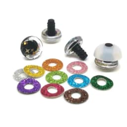 Handmade 3D Glitter Plush Plastic Safety Eyes For Toy Amigurumi Doll Making Eyes For Dolls 2pcs