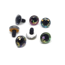 Handmade 3D Glitter Plush Plastic Safety Eyes For Toy Amigurumi Doll Making Eyes For Dolls 2pcs