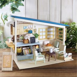 DIY Dollhouse Casa Miniature Furniture Kit Ice Cream Car Shop Paper Model Doll Houses Assemble Toy for Children Christmas Gifts