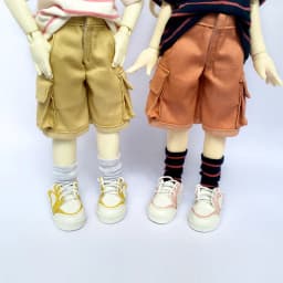 1/ 6 Bjd Doll Clothes Doll Stripe Long Sleeve T-Shirt Overalls Denim Shorts Suits For 1/6, Yosd, 30cm Sd Doll Accessories Toy