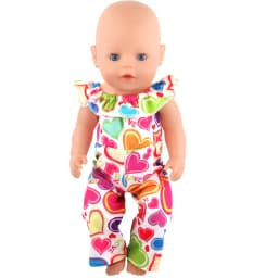 Doll Dress 43cm Baby Doll Clothes Cat Love Skirt Suit For 18 Inch American And Our generation Russia Girl Doll Accessories Toy