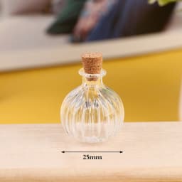 1PC 1:12 Dollhouse Miniature Glass Candy Jar Vintage Striped Jar Candy Bottle Model Toys Furniture Doll house Decor Accessories