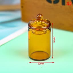 1PC 1:12 Dollhouse Miniature Glass Candy Jar Vintage Striped Jar Candy Bottle Model Toys Furniture Doll house Decor Accessories