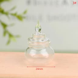 1PC 1:12 Dollhouse Miniature Glass Candy Jar Vintage Striped Jar Candy Bottle Model Toys Furniture Doll house Decor Accessories