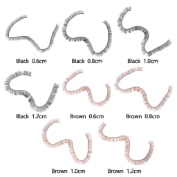 5pcs 20cm Black Brown Doll False Eyelashes False Eye Lashes For Toy Dolls DIY Doll Accessories 0.6/0.8/1.0/1.2CM