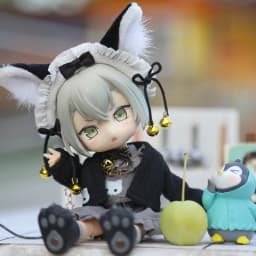 OB11 Clothes Kawaii Cat Cosplay Suit Headdress Long Sleeve Coat Dress For Molly GSC YMY P9 Body 1/12BJD UF Doll Toy Accessories