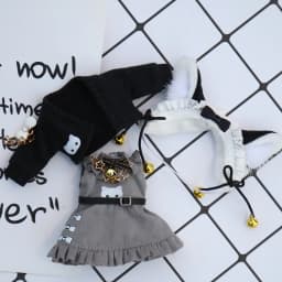 OB11 Clothes Kawaii Cat Cosplay Suit Headdress Long Sleeve Coat Dress For Molly GSC YMY P9 Body 1/12BJD UF Doll Toy Accessories