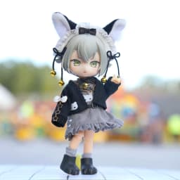 OB11 Clothes Kawaii Cat Cosplay Suit Headdress Long Sleeve Coat Dress For Molly GSC YMY P9 Body 1/12BJD UF Doll Toy Accessories