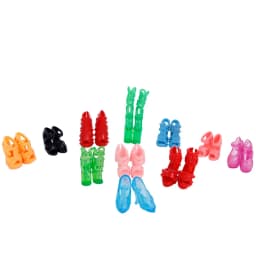 Random 12 Pairs Doll Shoes Assorted Fashion Colorful Mix Style Sandals High Heels Accessories Clothes for 11.5'' Doll Baby Toys