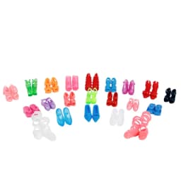 Random 12 Pairs Doll Shoes Assorted Fashion Colorful Mix Style Sandals High Heels Accessories Clothes for 11.5'' Doll Baby Toys
