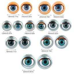 Doll Eye Accessories Doll Eyechips Doll Rolling Eyeballs DIY Doll Eyes Simulation Active Eyeball with Eyelashes