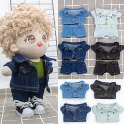 15cm/20cm Jeans Jacket Pants Suit Cotton Doll Casual Wears Coat Clothes Doll Clothes 1/12 Dolls Clothes Accessories