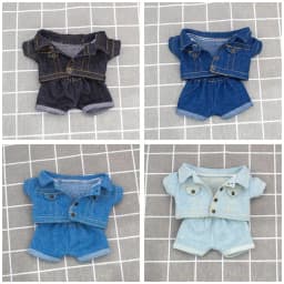 15cm/20cm Jeans Jacket Pants Suit Cotton Doll Casual Wears Coat Clothes Doll Clothes 1/12 Dolls Clothes Accessories