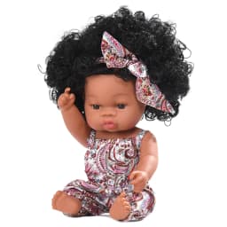 14 Inch 35cm Reborn African Doll Simulation Soft Vinyl Newborn Baby Dolls Children Lifelike Toys Girls Christmas Birthday Gifts