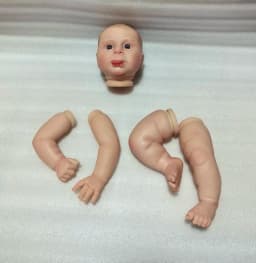 NPK 19inch Finished Reborn Sebby Doll Size Already Painted Kits Very Lifelike Baby with Cloth body Many Details Veins