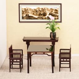 1:25 Scale Chinese Style Miniature Furniture Set Dollhouse Accessories Table Chair Bed for Bedroom Living Room Diorama DIY Craft