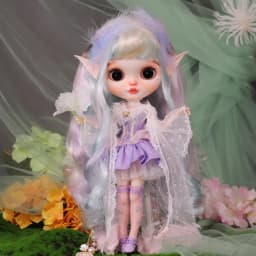 Accessories For ICY DBS Blyth Doll Purple Cloudy Elf Dress Suit 1/6 BJD Anime Girl OB24 Pullip Licca
