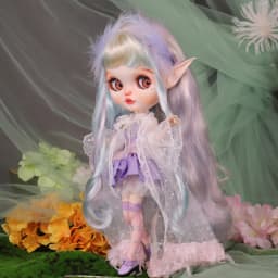 Accessories For ICY DBS Blyth Doll Purple Cloudy Elf Dress Suit 1/6 BJD Anime Girl OB24 Pullip Licca