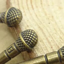 10Pcs Dollhouse Retro Alloy Music Microphone Pendant Simulation Stereo Mic DIY Doll House Decoration Toys Accessories