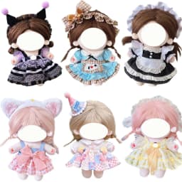 Cute Dres JK Uniform Clothes for 20cm Cotton Plush Cartoon DIY Doll Dress Up Clothing Skirt Suit Socks Toy Accessories Girl Gift