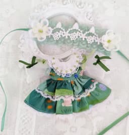 Ob11 Doll Cute Ins Style Dress Princess Dress Doll Clothes Vintage Girl Lace Skirt Headdress For Nendoroids P9, 1/12 Bjd, Gsc