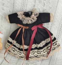 Ob11 Doll Cute Ins Style Dress Princess Dress Doll Clothes Vintage Girl Lace Skirt Headdress For Nendoroids P9, 1/12 Bjd, Gsc