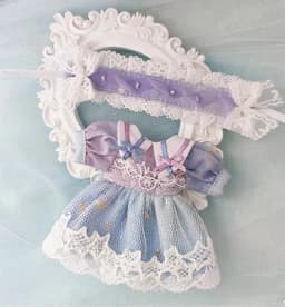Ob11 Doll Cute Ins Style Dress Princess Dress Doll Clothes Vintage Girl Lace Skirt Headdress For Nendoroids P9, 1/12 Bjd, Gsc