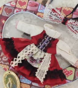 Ob11 Doll Cute Ins Style Dress Princess Dress Doll Clothes Vintage Girl Lace Skirt Headdress For Nendoroids P9, 1/12 Bjd, Gsc