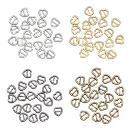 Newest 20/40pcs 4mm Mini Ultra-small Tri-glide Buckle Belt Heart Shaped Buckle Doll Bag Buckles Diy BDoll
