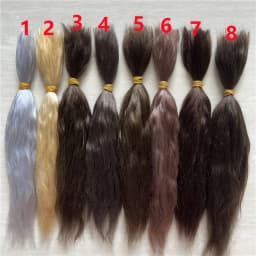 Different Colors Handrooted Reborn Doll Mohair Golden Brown Coffee Colors BJD 1/12 OB11 Dolls Mohair Wigs Hair Accessory