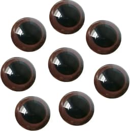 100pcs/lot 5-20mm Brown Plastic Safety Eyes Craft Eyes Without Cushion DIY Scrapbooking Crafts Decoration Doll Buttons Making