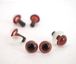 100pcs/lot 5-20mm Brown Plastic Safety Eyes Craft Eyes Without Cushion DIY Scrapbooking Crafts Decoration Doll Buttons Making