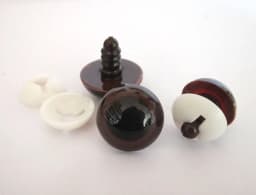 100pcs/lot 5-20mm Brown Plastic Safety Eyes Craft Eyes Without Cushion DIY Scrapbooking Crafts Decoration Doll Buttons Making