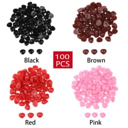100Pcs 6-12mm Eyeball Doll Accessories Black Plastic Plush Safety Eyes for Toys DIY Puppet Funny Toy Eyes Animal Wholesale